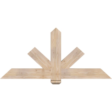 Ekena Millwork Kennewick Smooth Timber Gable Bracket, Douglas Fir, 60"W x 27"H x 3 1/2"D x 5 1/2"F, 11/12 Pitch GBW060X27X0406KEN00SDF